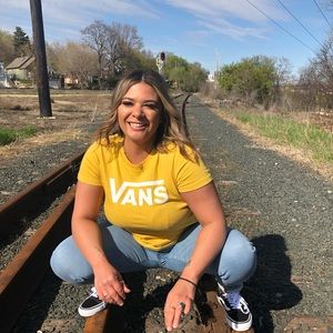 classic VANS mustard yellow tee